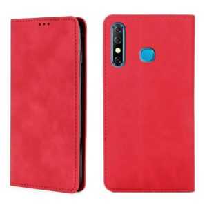 For Infinix Hot 8 / Hot 8 Lite X650 X650B / Tecon Camon 12 CC7 Sp Skin Feel Magnetic Horizontal Flip Leather Case with Holder & Card Slots(Red) (OEM)
