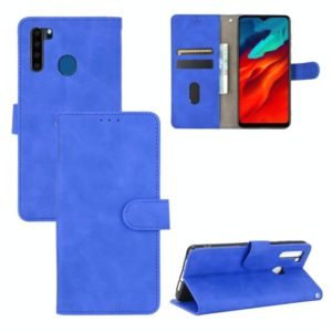 For Blackview A80 Pro Solid Color Skin Feel Magnetic Buckle Horizontal Flip Calf Texture PU Leather Case with Holder & Card Slots & Wallet(Blue) (OEM)
