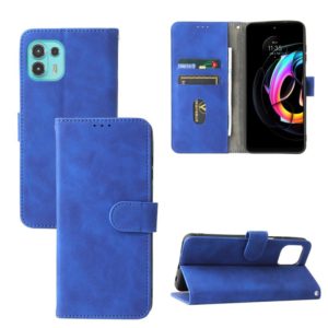 Solid Color Skin Feel Magnetic Buckle Horizontal Flip Calf Texture PU Leather Case with Holder & Card Slots & Wallet For Motorola Edge 20 Lite(Blue) (OEM)