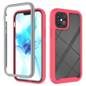 For iPhone 12 / 12 Pro Starry Sky Solid Color Series Shockproof PC + TPU Protective Case(Red) (OEM)