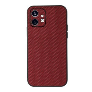 For Nothing Phone 1 Carbon Fiber Texture PU Phone Case(Red) (OEM)