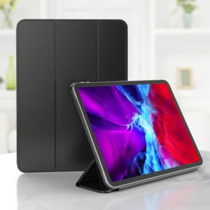 For iPad Pro 11 (2020) Horizontal Flip Ultra-thin Double-sided Clip Magnetic PU Leather Tablet Case with Three-folding Holder & Sleep / Wake-up Function(Black) (OEM)