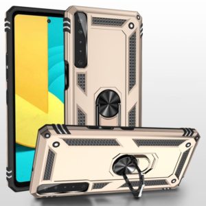 For LG Stylo 7 4G Shockproof TPU + PC Protective Case with 360 Degree Rotating Holder(Gold) (OEM)