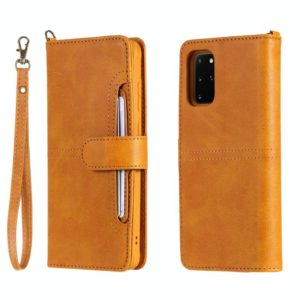 For Galaxy S20 Plus Multifunctional Detachable Magnetic Horizontal Flip Leather Case with Card Slots & Holder & Wallet(Brown) (OEM)