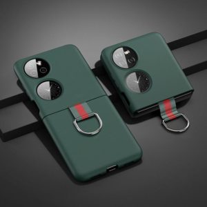 For Huawei P50 Pocket Ring Holder PC Phone Case(Green) (OEM)