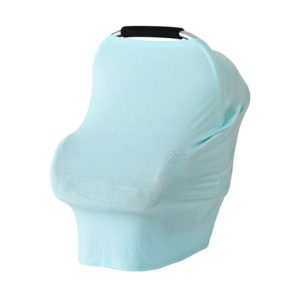 Multifunctional Cotton Nursing Towel Safety Seat Cushion Stroller Cover(Light Blue) (OEM)