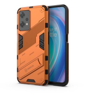 For OnePlus Nord CE 2 Lite 5G/Realme 9 Pro Punk Armor 2 in 1 Shockproof Phone Case with Invisible Holder(Orange) (OEM)
