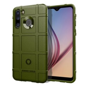 For Galaxy A21 Full Coverage Shockproof TPU Case(Army Green) (OEM)