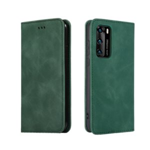 For Huawei P40 Retro Skin Feel Business Magnetic Horizontal Flip Leather Case(Army Green) (OEM)