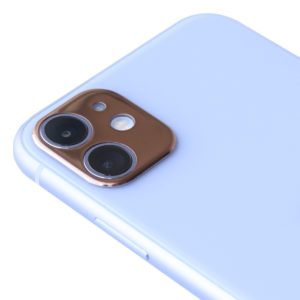 For iPhone 11 Aluminum Alloy Camera Lens Protector (Rose Gold) (OEM)