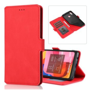 For Samsung Galaxy A20s Retro Magnetic Closing Clasp Horizontal Flip Leather Case with Holder & Card Slots & Photo Frame & Wallet(Red) (OEM)