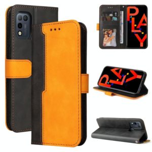 For Infinix Hot 10 Play Business Stitching-Color Horizontal Flip PU Leather Case with Holder & Card Slots & Photo Frame(Orange) (OEM)