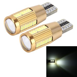 2 PCS T10 2W 180 LM 5500K Constant Current Car Clearance Light with 38 SMD-3014 Lamps, DC 12-16V(White Light) (OEM)
