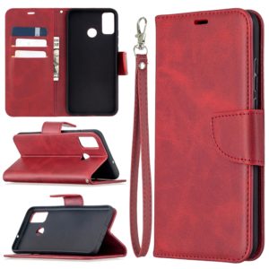 For Huawei Honor 9X Lite Retro Lambskin Texture Pure Color Horizontal Flip PU Leather Case with Holder & Card Slots & Wallet & Lanyard(Red) (OEM)