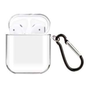 For AirPods 1 / 2 High Transparent TPU Earphone Protective Case with Hook(Transparent) (OEM)