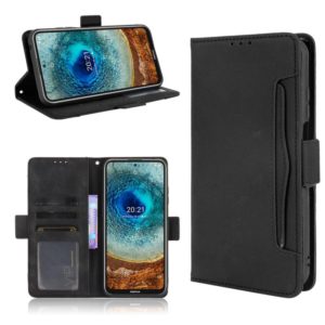 For Nokia X10 / X20 Skin Feel Calf Pattern Horizontal Flip Leather Case with Holder & Card Slots & Photo Frame(Black) (OEM)