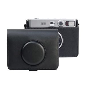 Retro Full Body Camera PU Leather Case Bag with Strap for FUJIFILM instax mini Evo(Black) (OEM)