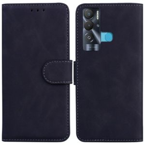 For Tecno Pova Neo LE6 Skin Feel Pure Color Flip Leather Phone Case(Black) (OEM)