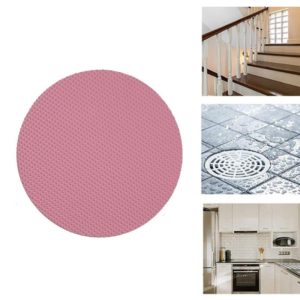 12 PCS / Pack 10cm Bathroom Steps Round PEVA Non-Slip Stickers(Pink) (OEM)