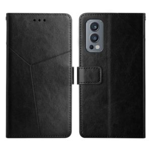 For OnePlus Nord 2 5G Y Stitching Horizontal Flip Leather Phone Case(Black) (OEM)