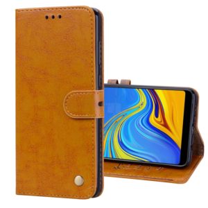 Business Style Oil Wax Texture Horizontal Flip Leather Case for Samsung Galaxy A9 (2018) / A9s, with Holder & Card Slots & Wallet c(Brown) (OEM)