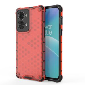 For OnePlus Nord 2T 5G Honeycomb Phone Case(Red) (OEM)