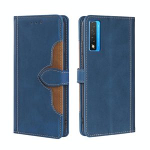 For TCL 20 5G / 20L Skin Feel Straw Hat Magnetic Buckle Leather Phone Case(Blue) (OEM)