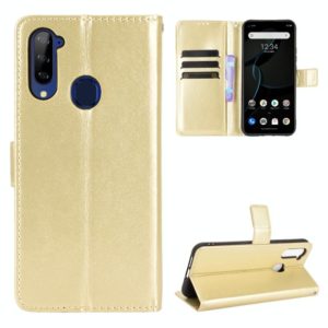 For ZTE Libero 5G Crazy Horse Texture Horizontal Flip Leather Case with Holder & Card Slots & Lanyard(Gold) (OEM)