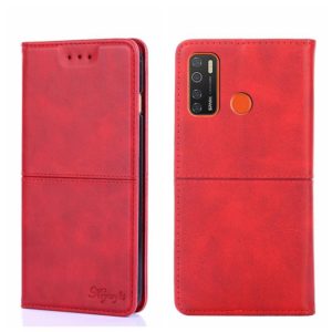 For Tecno Camon 15 CD7/Camon 15 Air/Spark 5/Spark 5 Pro Cow Texture Magnetic Horizontal Flip Leather Phone Case(Red) (OEM)