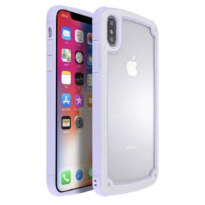 For iPhone XR Candy-Colored TPU Transparent Shockproof Case(Purple) (OEM)