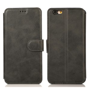 For iPhone 6 / 6s Calf Texture Magnetic Buckle Horizontal Flip Leather Case with Holder & Card Slots & Wallet & Photo Frame(Black) (OEM)