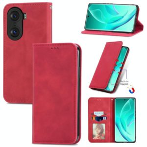 For Honor 60 Pro Retro Skin Feel Magnetic Horizontal Flip Leather Phone Case(Red) (OEM)