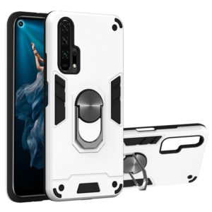 For Huawei Honor 20 / nova 5T 2 in 1 Armour Series PC + TPU Protective Case with Ring Holder(Silver) (OEM)