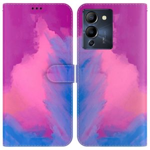 For Infinix Note 12 G96/X670 Watercolor Pattern Horizontal Flip Leather Phone Case(Purple Red) (OEM)