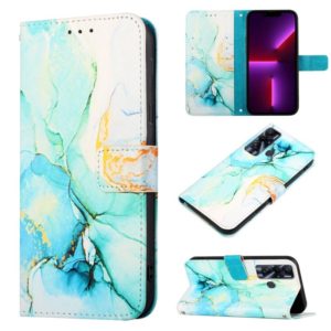 For Tecno Pova Neo(LE6) PT003 Marble Pattern Flip Leather Phone Case(Green LS003) (OEM)