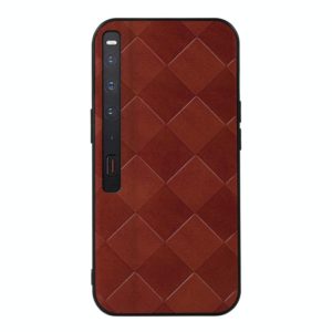 For Huawei Mate Xs 2 Weave Plaid PU Phone Case(Brown) (OEM)