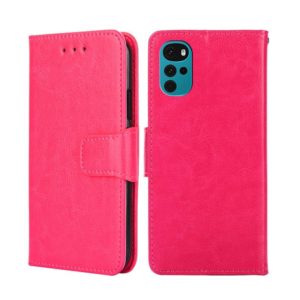 For Motorola Moto G22 Crystal Texture Leather Phone Case(Rose Red) (OEM)