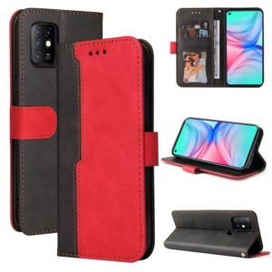 For Infinix Hot 10 Business Stitching-Color Horizontal Flip PU Leather Case with Holder & Card Slots & Photo Frame(Red) (OEM)