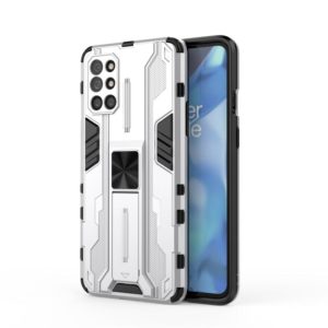 For OnePlus 9R Supersonic PC + TPU Shock-proof Protective Case with Holder(Silver) (OEM)