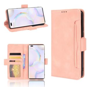 For Honor 50 Pro / Huawei nova 9 Pro Skin Feel Calf Pattern Horizontal Flip Leather Phone Case with Holder & Card Slots & Photo Frame(Pink) (OEM)