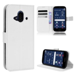 For Fujitsu F-52B Diamond Texture Leather Phone Case(White) (OEM)
