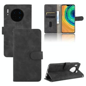 For Huawei Mate 30 Solid Color Skin Feel Magnetic Buckle Horizontal Flip Calf Texture PU Leather Case with Holder & Card Slots & Wallet(Black) (OEM)