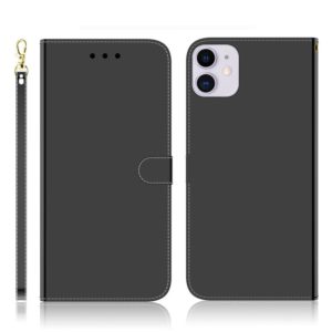 For iPhone 11 Imitated Mirror Surface Horizontal Flip Leather Case with Holder & Card Slots & Wallet & Lanyard(Black) (OEM)