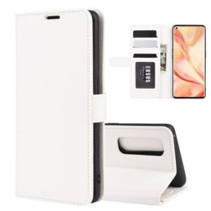 For OPPO Find X2 Pro R64 Texture Single Horizontal Flip Protective Case with Holder & Card Slots & Wallet& Photo Frame(White) (OEM)
