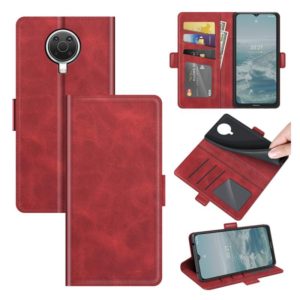For Nokia G10/G20 Dual-side Magnetic Buckle Horizontal Flip Leather Case with Holder & Card Slots & Wallet(Red) (OEM)