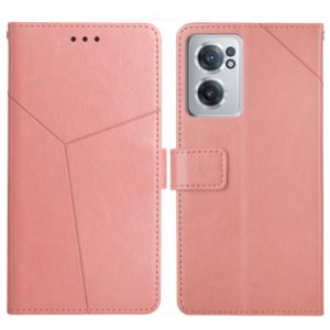 For OnePlus Nord CE 2 5G Y Stitching Horizontal Flip Leather Phone Case(Rose Gold) (OEM)