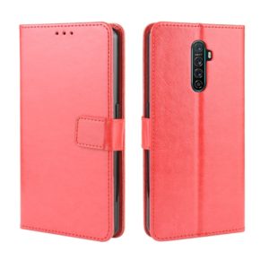 For Oppo Reno Ace Retro Crazy Horse Texture Horizontal Flip Leather Case with Holder & Card Slots & Photo Frame(Red) (OEM)