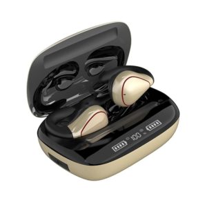 T20 TWS Bluetooth 5.0 Touch Wireless Bluetooth Earphone with Three LED Battery Display & Charging Box, Support Call & Voice Assistant(Champagne Gold) (OEM)