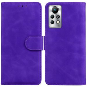 For Infinix Note 11 Pro / Note 11s Skin Feel Pure Color Flip Leather Phone Case(Purple) (OEM)