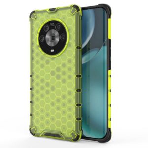 For Honor Magic4 Shockproof Honeycomb PC + TPU Phone Case(Green) (OEM)